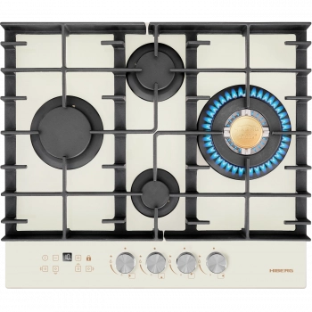 Варочная поверхность HIBERG VM 6245 Y Цвет: бежевый - Встраиваемая бытовая техника для кухни 